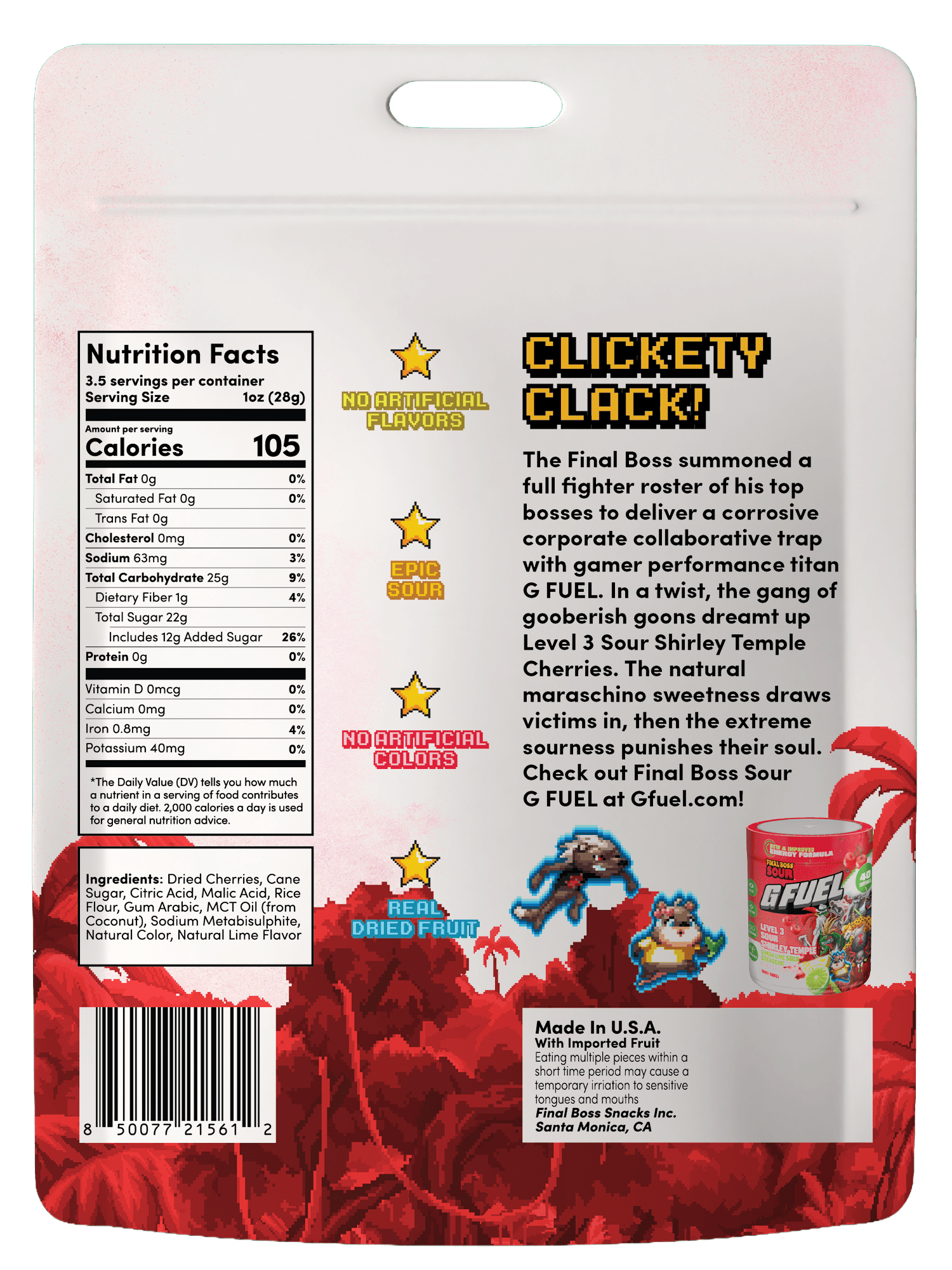 G FUEL| Final Boss Sour Collector’s Box Tub (Collectors Box) 